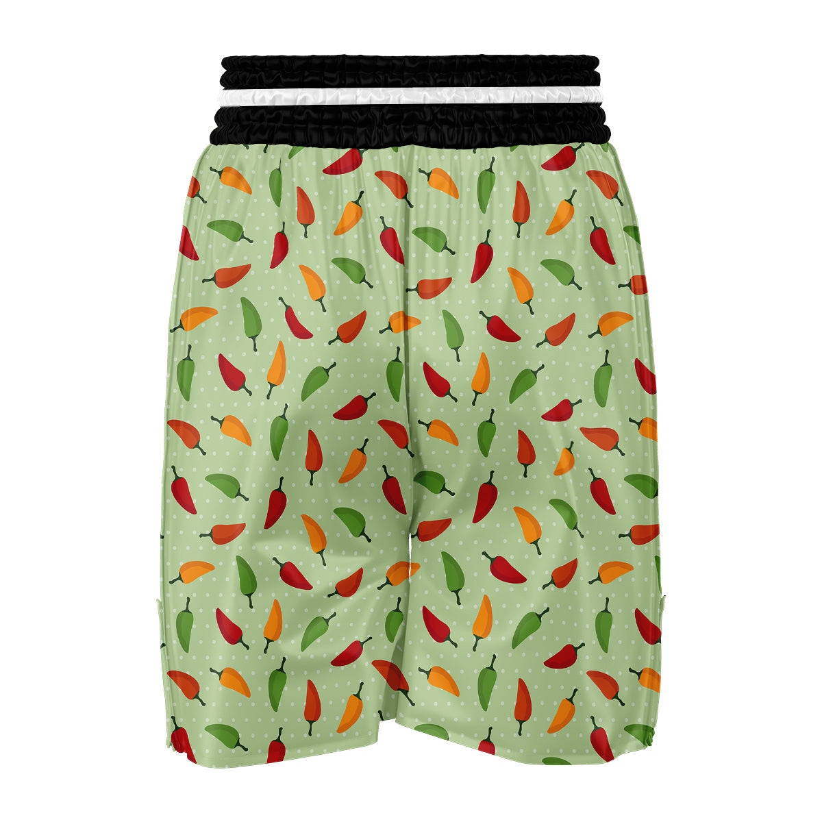 Green And Chili Pepper Print Pattern Boxing Shorts-grizzshop