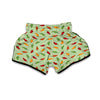 Green And Chili Pepper Print Pattern Muay Thai Boxing Shorts-grizzshop