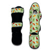 Green And Chili Pepper Print Pattern Muay Thai Shin Guards-grizzshop