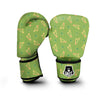 Green And Gold Harp Print Pattern Boxing Gloves-grizzshop