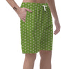 Green And White Polka Dot Men's Shorts-grizzshop