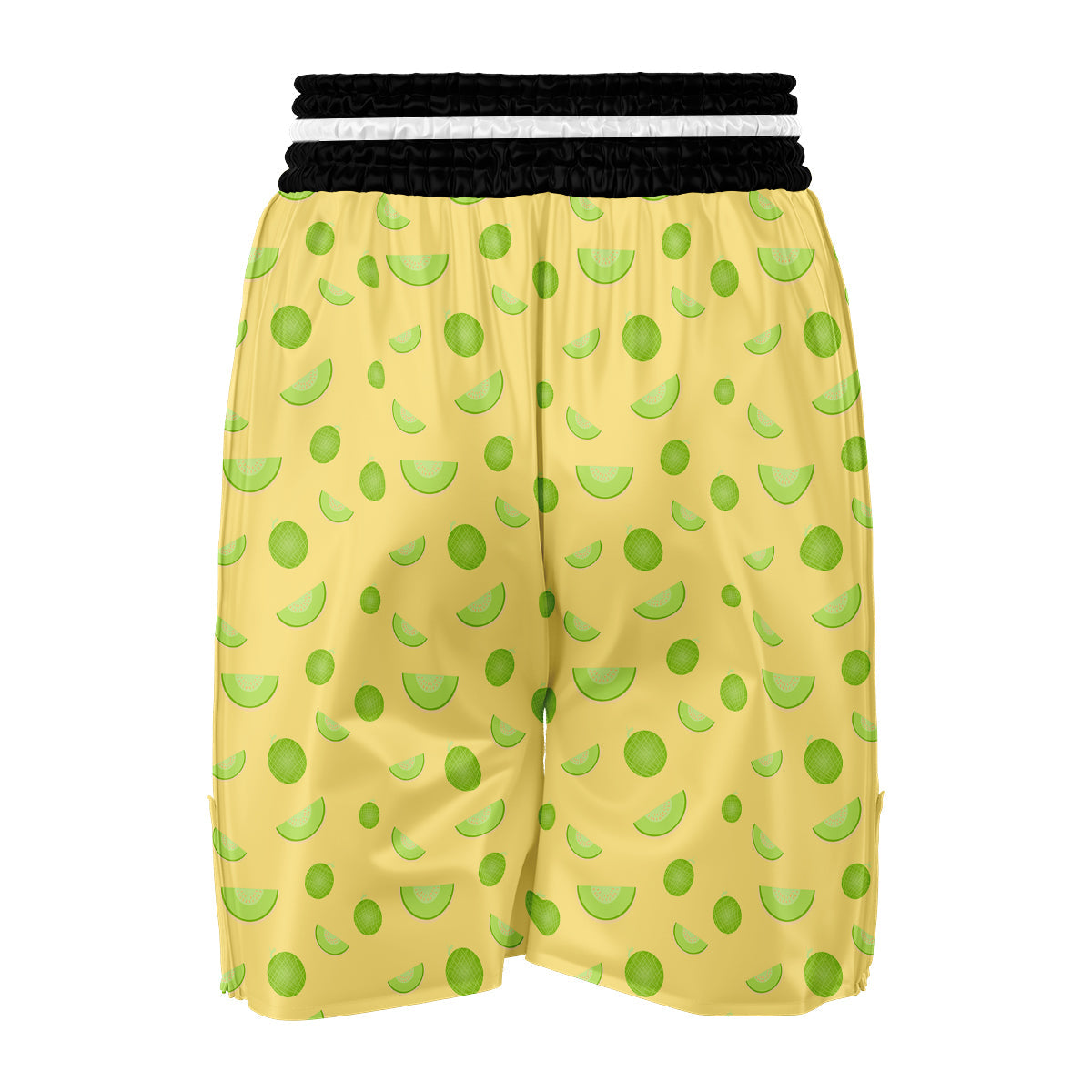 Green And Yellow Melon Print Pattern Boxing Shorts-grizzshop