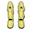 Green And Yellow Melon Print Pattern Muay Thai Shin Guards-grizzshop