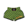 Green And Yellow Thunder Print Pattern Muay Thai Boxing Shorts-grizzshop