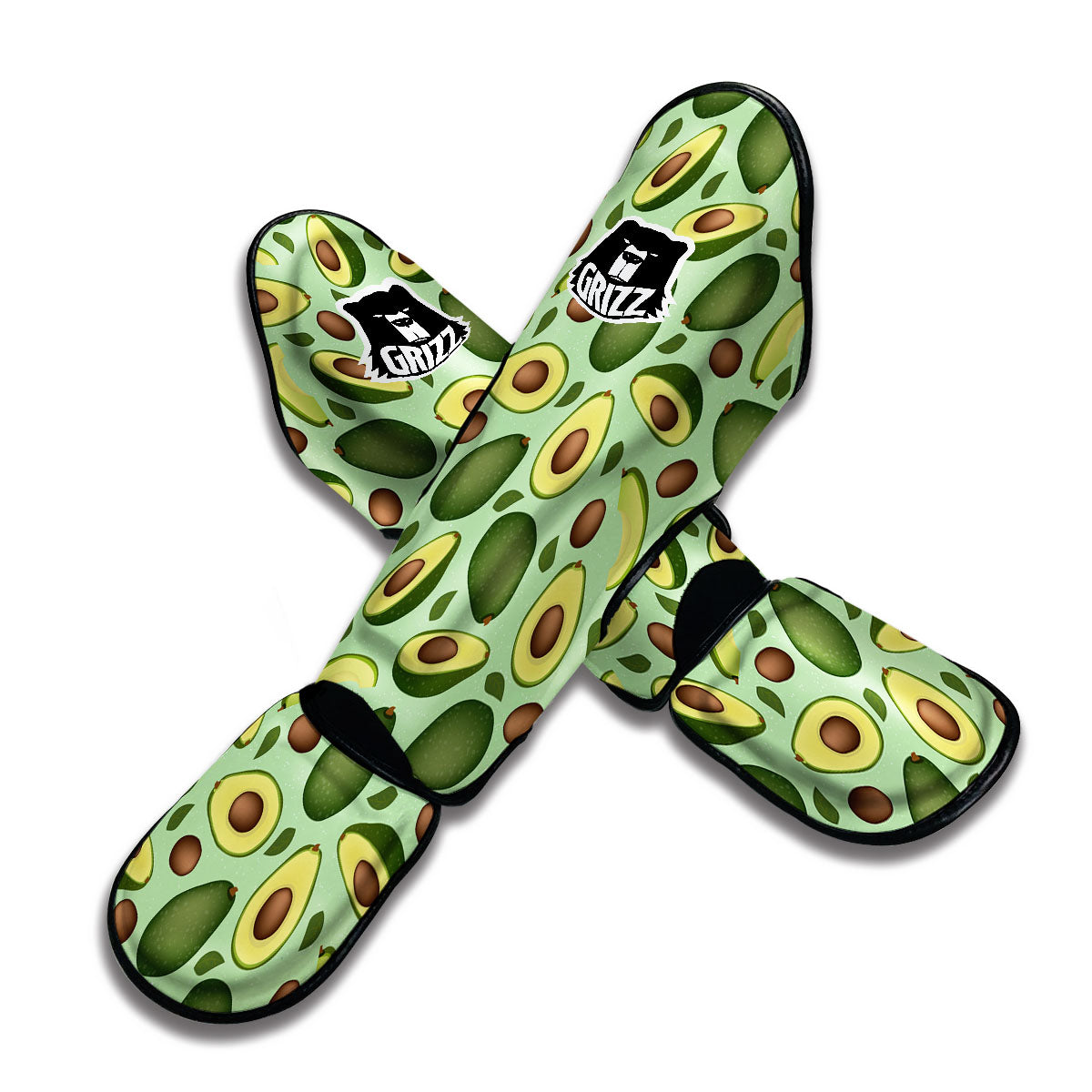 Green Avocado Muay Thai Shin Guards-grizzshop