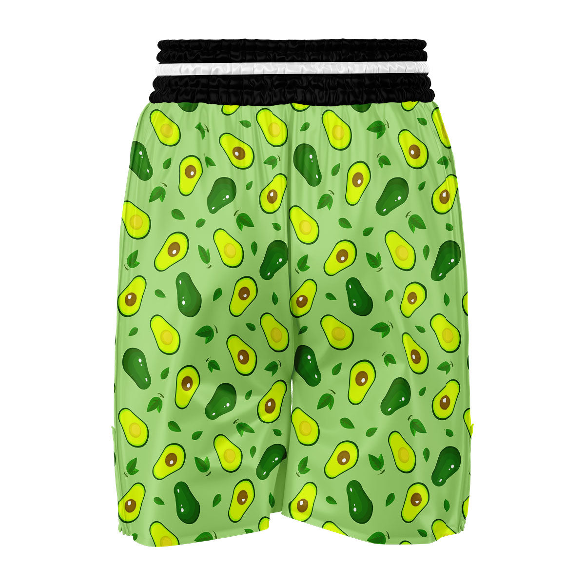 Green Avocado Pattern Boxing Shorts-grizzshop