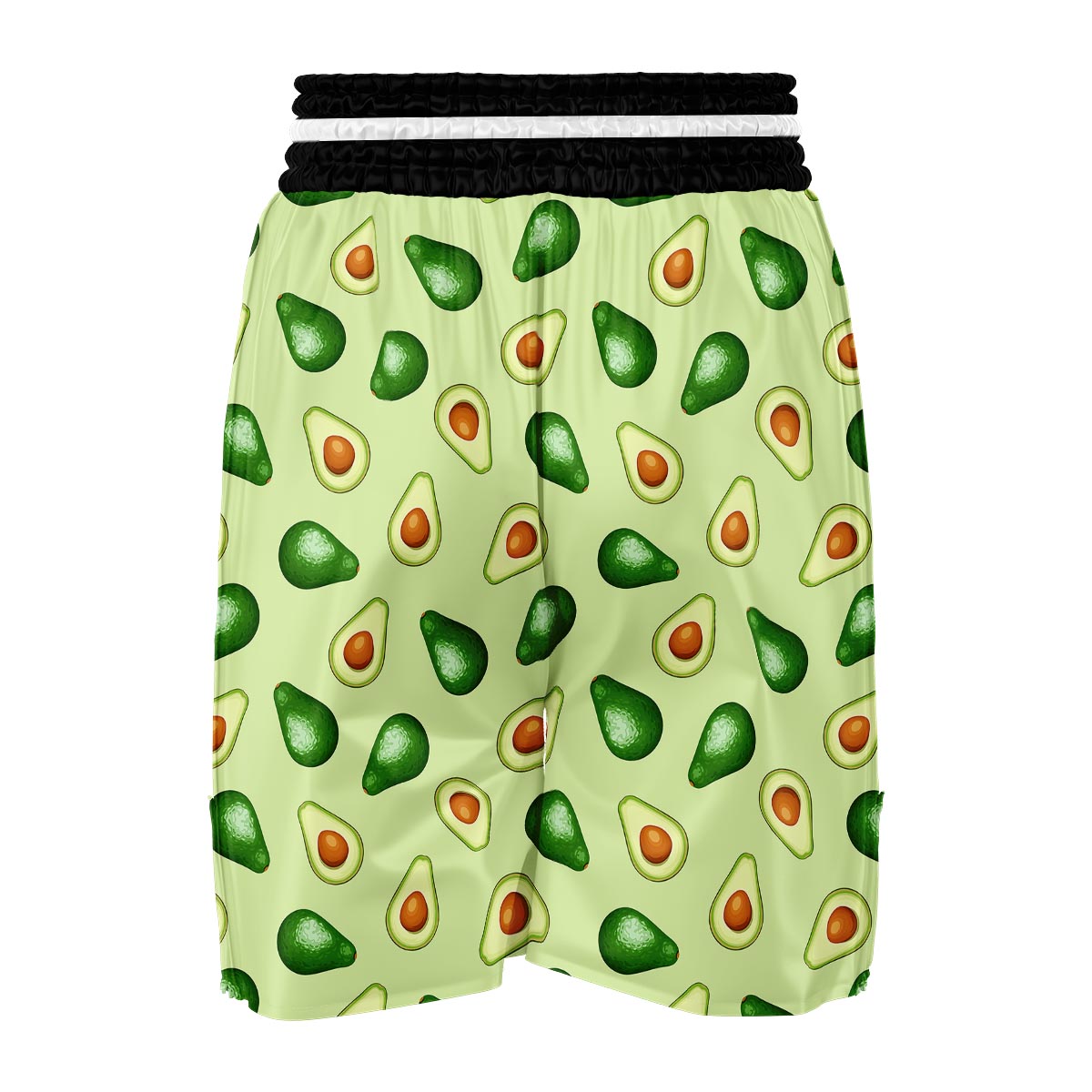 Green Avocado Patttern Print Boxing Shorts-grizzshop