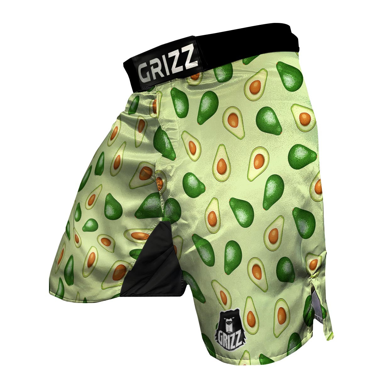 Green Avocado Patttern Print MMA Shorts-grizzshop