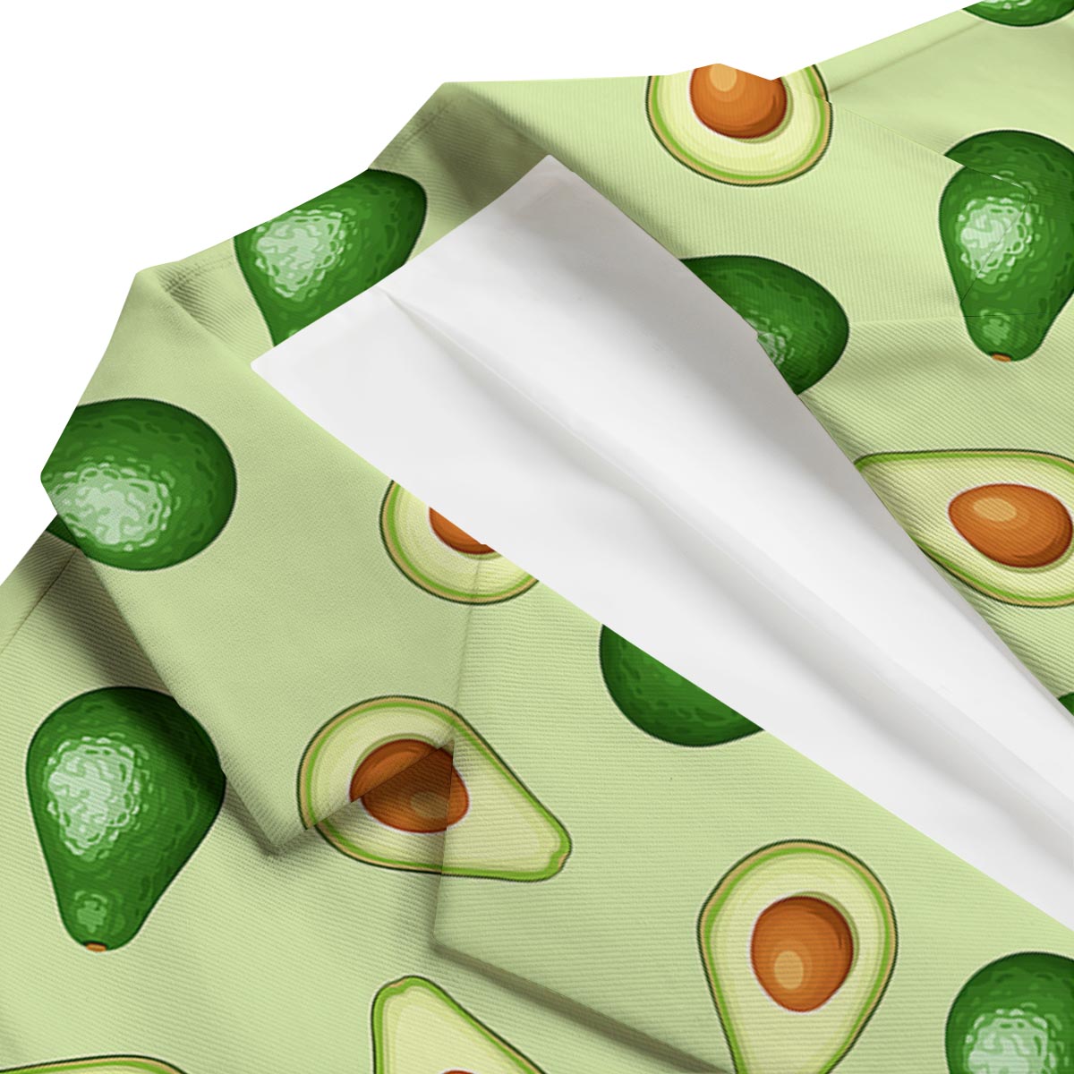 Green Avocado Patttern Print Men's Blazer-grizzshop