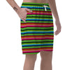 Green Baja Serape Men's Shorts-grizzshop