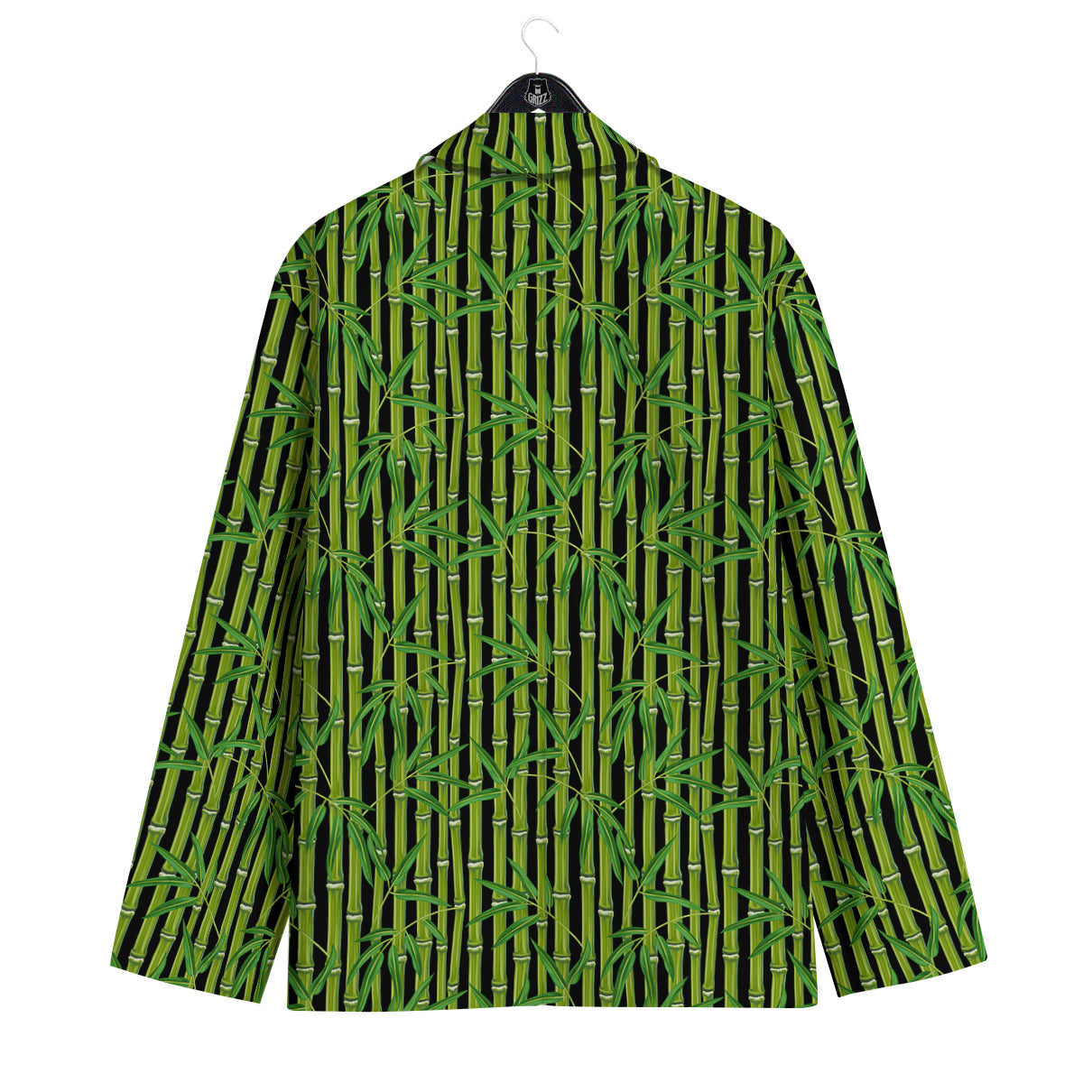 Green Bamboo And Leaves Print Pattern Men's Sport Coat-grizzshop