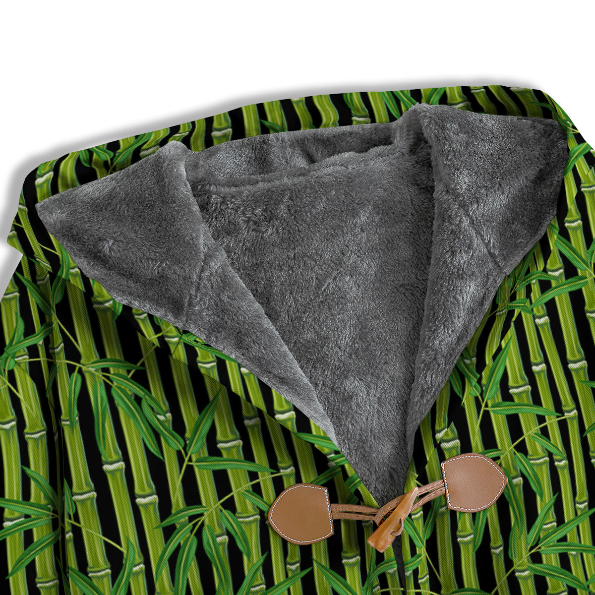 Green Bamboo And Leaves Print Pattern Men's Windbreaker Jacket-grizzshop