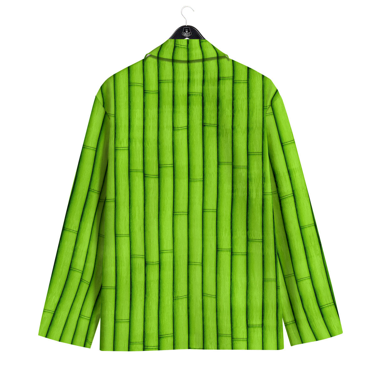 Green Bamboo Print Men's Sport Coat-grizzshop