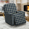 Green Blue And White Plaid Print Pattern Recliner Slipcover-grizzshop