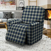 Green Blue And White Plaid Print Pattern Recliner Slipcover-grizzshop