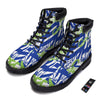 Green Blue Urban Graffiti Text Print Pattern Boots-grizzshop