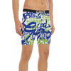 Green Blue Urban Graffiti Text Print Pattern Boxer Briefs-grizzshop