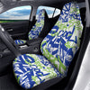 Green Blue Urban Graffiti Text Print Pattern Car Seat Covers-grizzshop