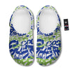 Green Blue Urban Graffiti Text Print Pattern Clog-grizzshop