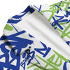 Green Blue Urban Graffiti Text Print Pattern Men's Blazer-grizzshop