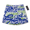 Green Blue Urban Graffiti Text Print Pattern Men's Running Shorts-grizzshop