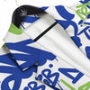 Green Blue Urban Graffiti Text Print Pattern Men's Sport Coat-grizzshop