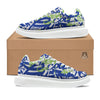 Green Blue Urban Graffiti Text Print Pattern Platform Shoes-grizzshop