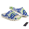 Green Blue Urban Graffiti Text Print Pattern Sandals-grizzshop