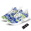 Green Blue Urban Graffiti Text Print Pattern Tennis Shoes-grizzshop