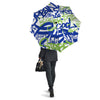 Green Blue Urban Graffiti Text Print Pattern Umbrella-grizzshop