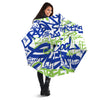 Green Blue Urban Graffiti Text Print Pattern Umbrella-grizzshop