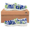 Green Blue Urban Graffiti Text Print Pattern White Loafers-grizzshop