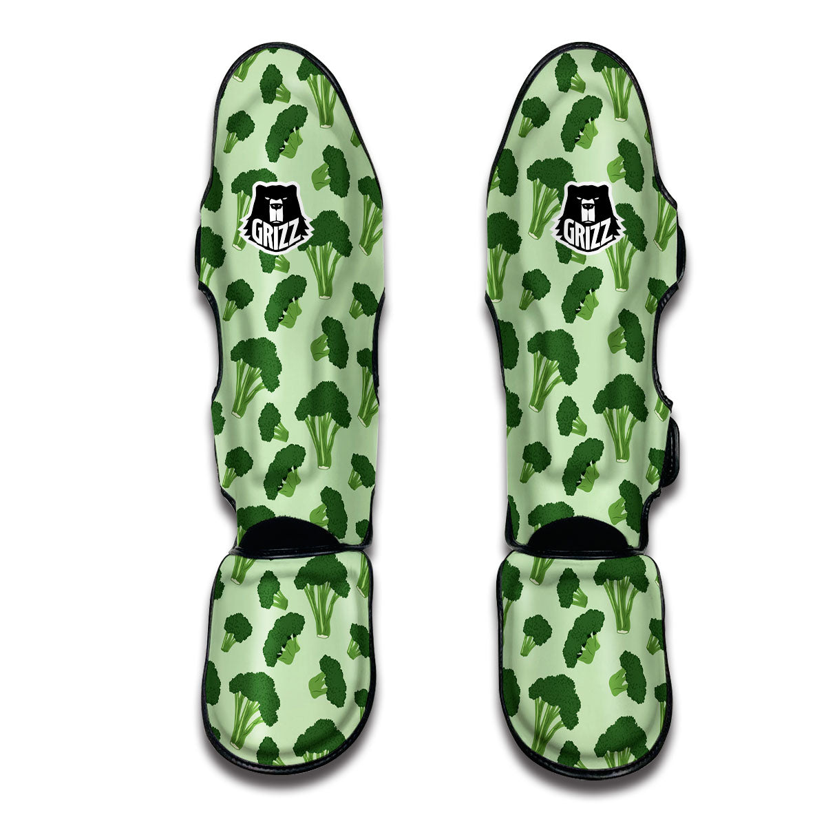 Green Broccoli Muay Thai Shin Guards-grizzshop