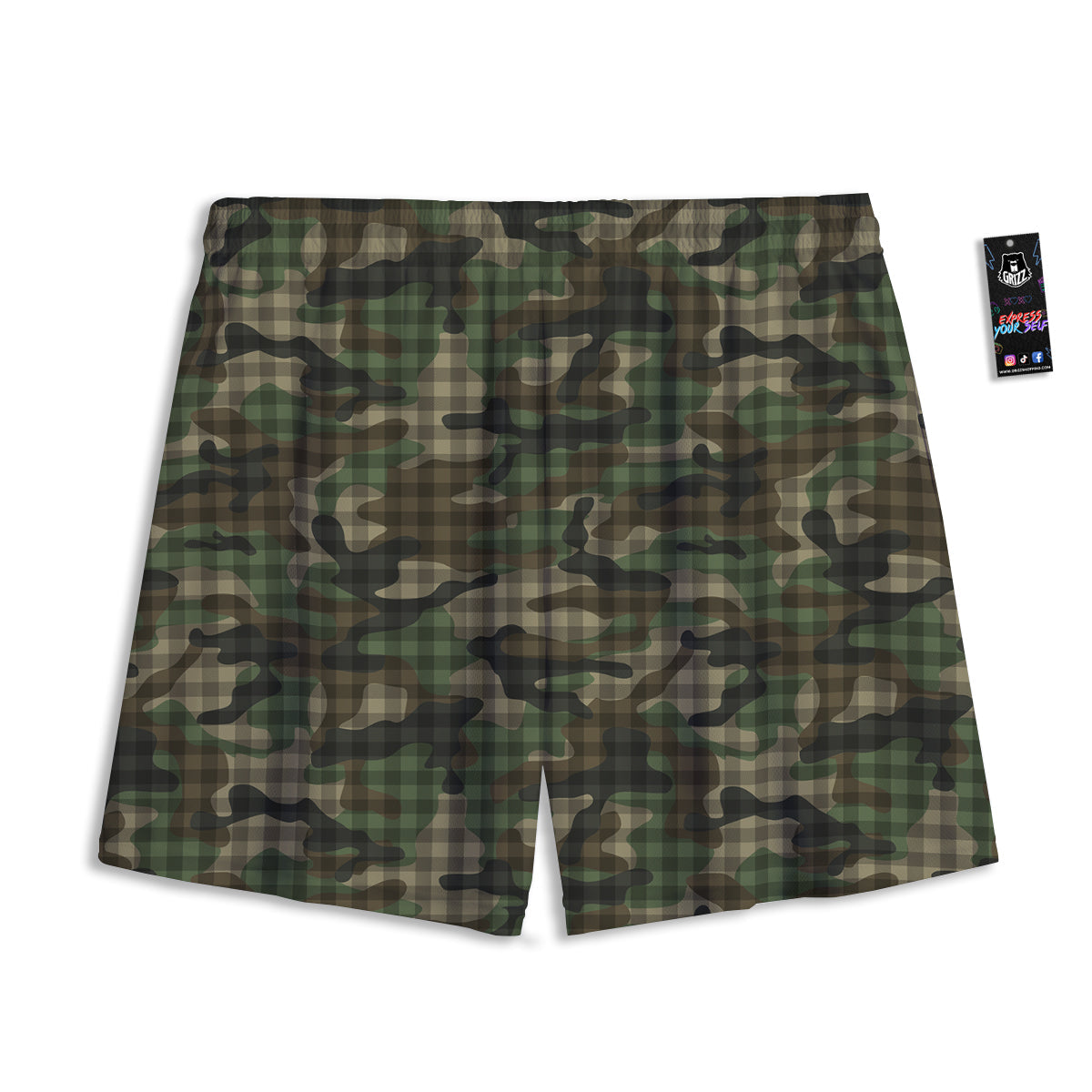 Horse Portrait Dark Blue Print Mesh Shorts