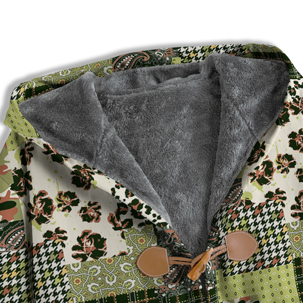 Green Camouflage Tartan Paisley Patchwork Print Pattern Men's Windbreaker Jacket-grizzshop