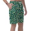 Green Cheetah Men's Shorts-grizzshop