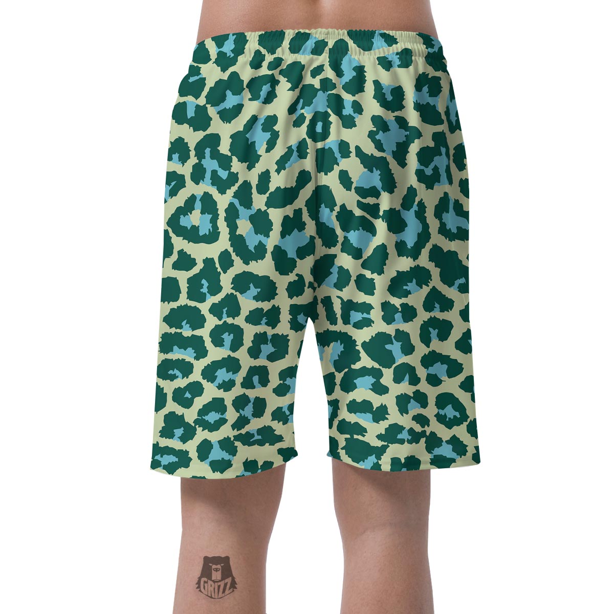 Green Cheetah Men's Shorts-grizzshop