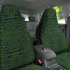 Green Crocodile Leather Skin Print Car Seat Covers-grizzshop