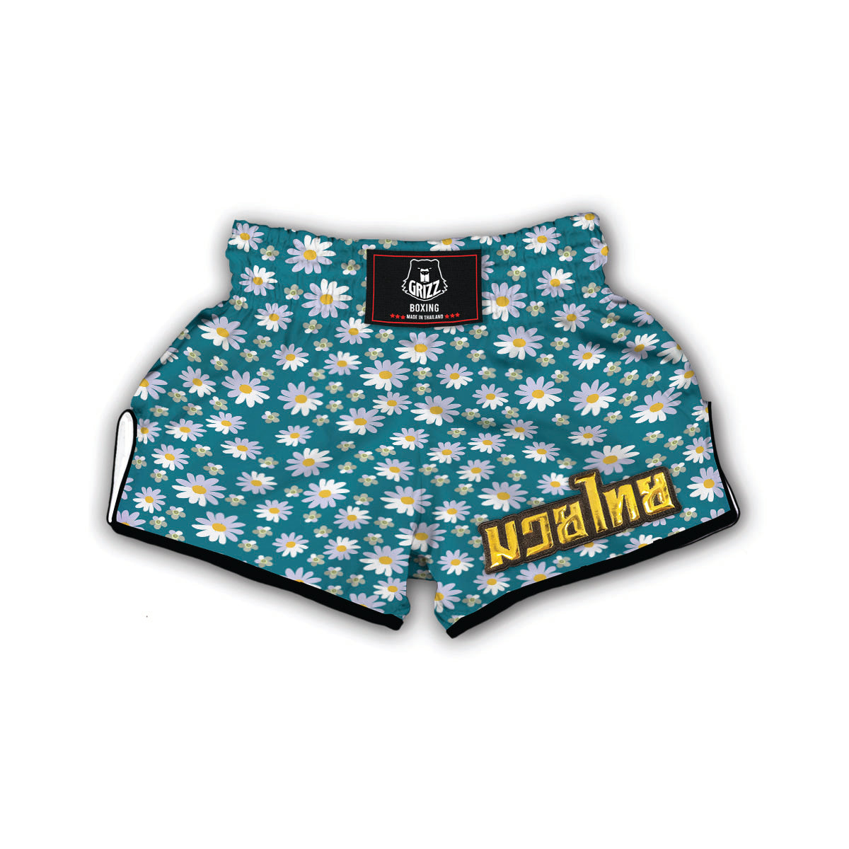 Green Daisy Muay Thai Boxing Shorts-grizzshop