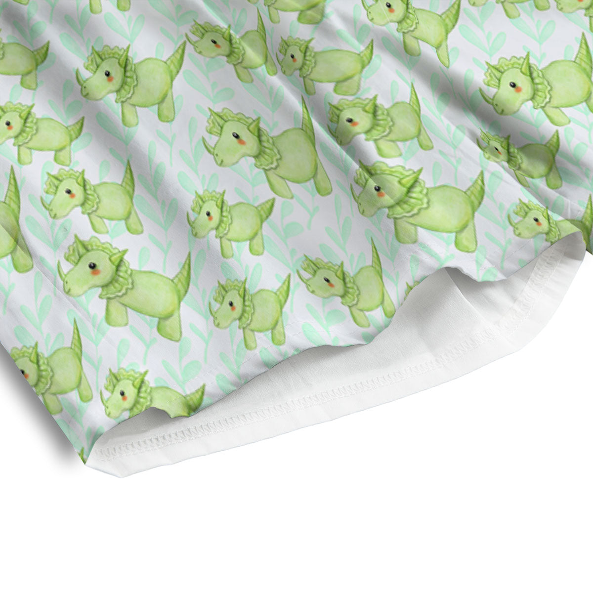 Green Dinosaur Little Print Pattern Men's Athletic Shorts
