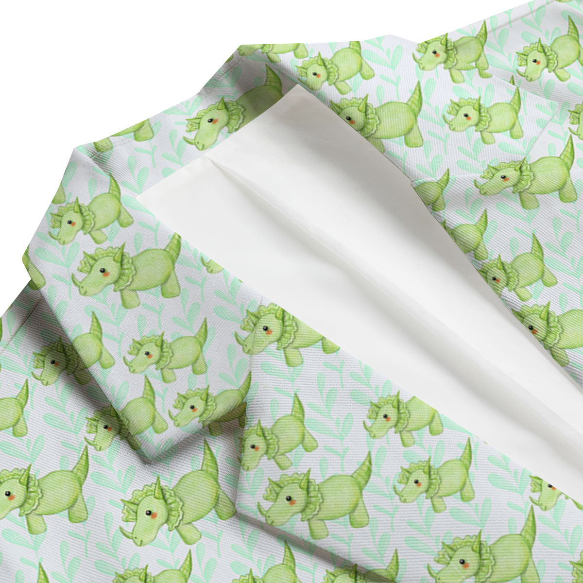 Green Dinosaur Little Print Pattern Men's Blazer-grizzshop