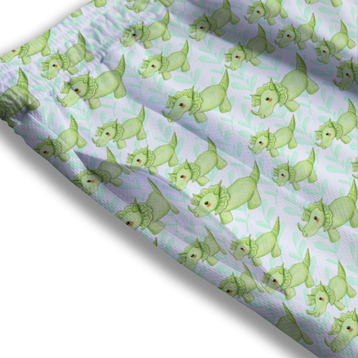 Green Dinosaur Little Print Pattern Mesh Shorts