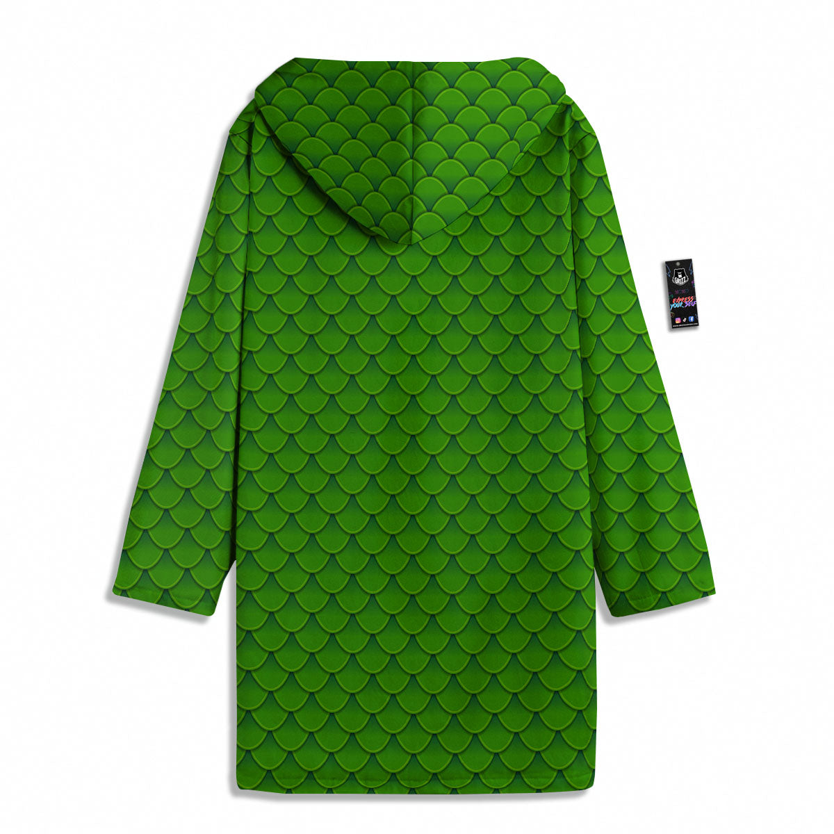 Green Dragon Scales Print Pattern Men's Windbreaker Jacket-grizzshop