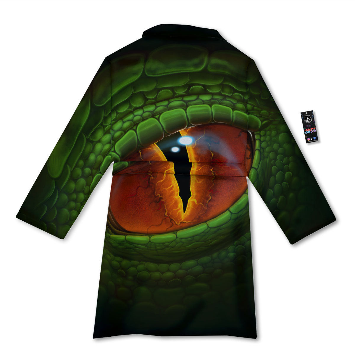 Green Dragon's Eye Print Bathrobe-grizzshop