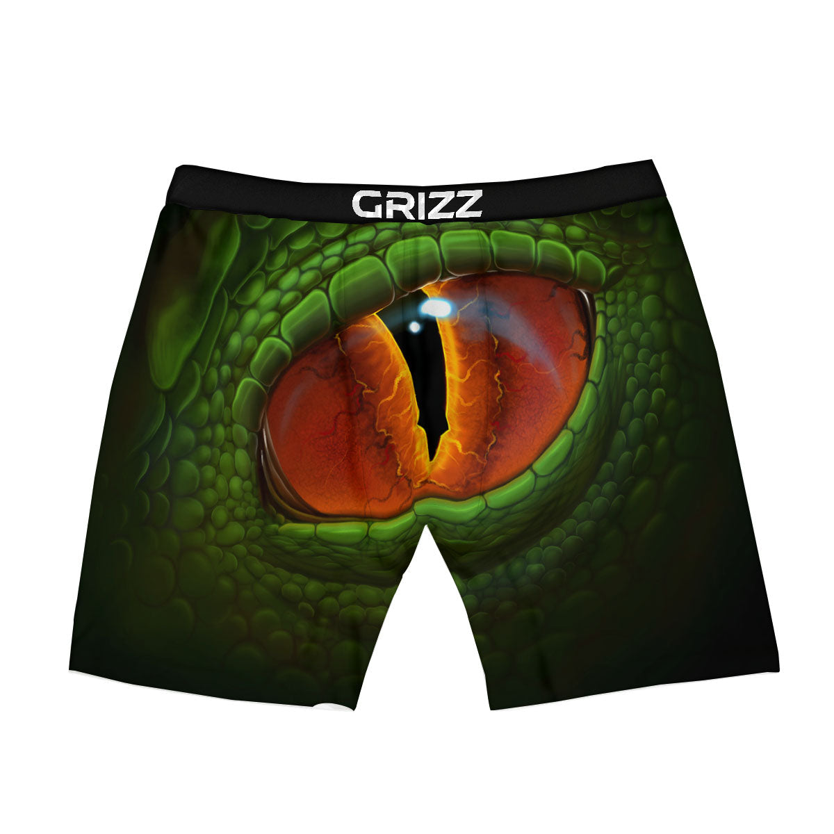 Green Dragon's Eye Print Boxer Briefs-grizzshop