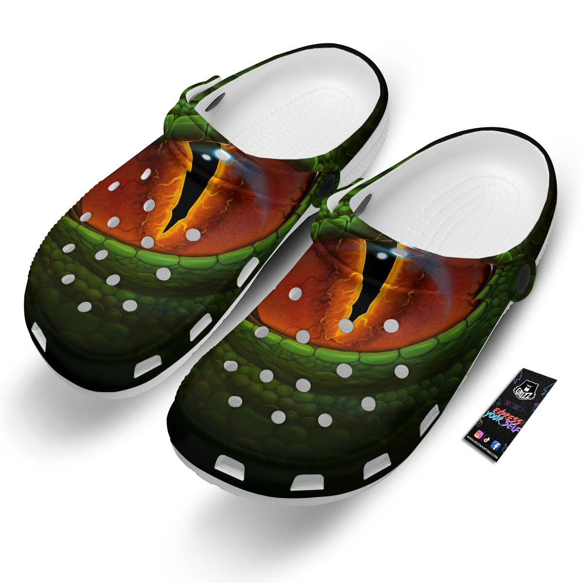 Green Dragon's Eye Print Clog-grizzshop