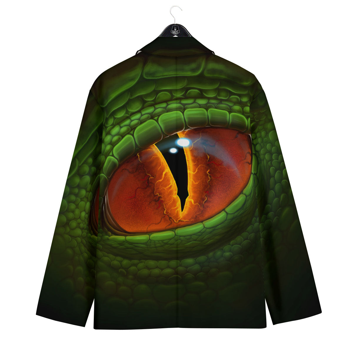 Green Dragon's Eye Print Men's Sport Coat-grizzshop