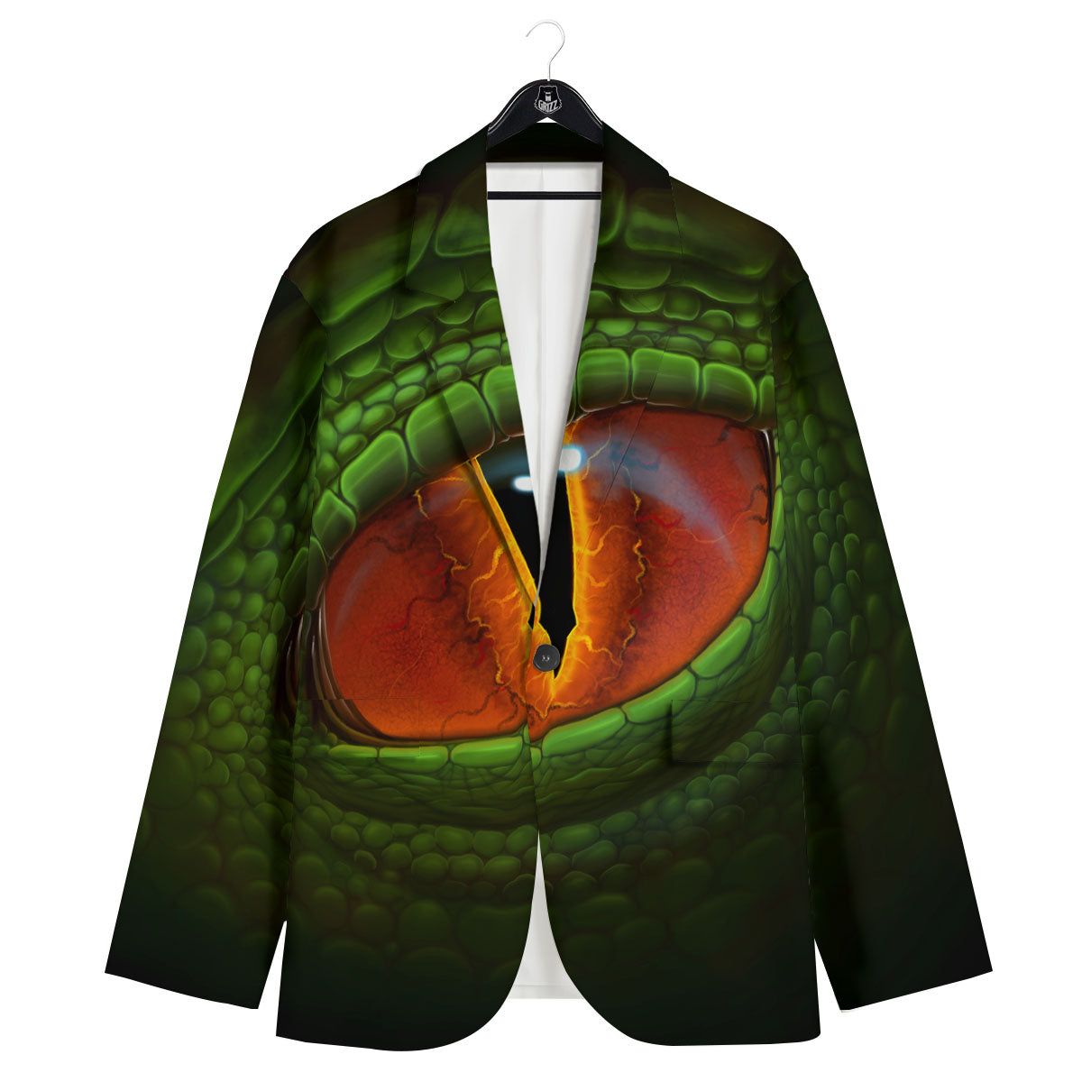 Green Dragon's Eye Print Men's Sport Coat-grizzshop