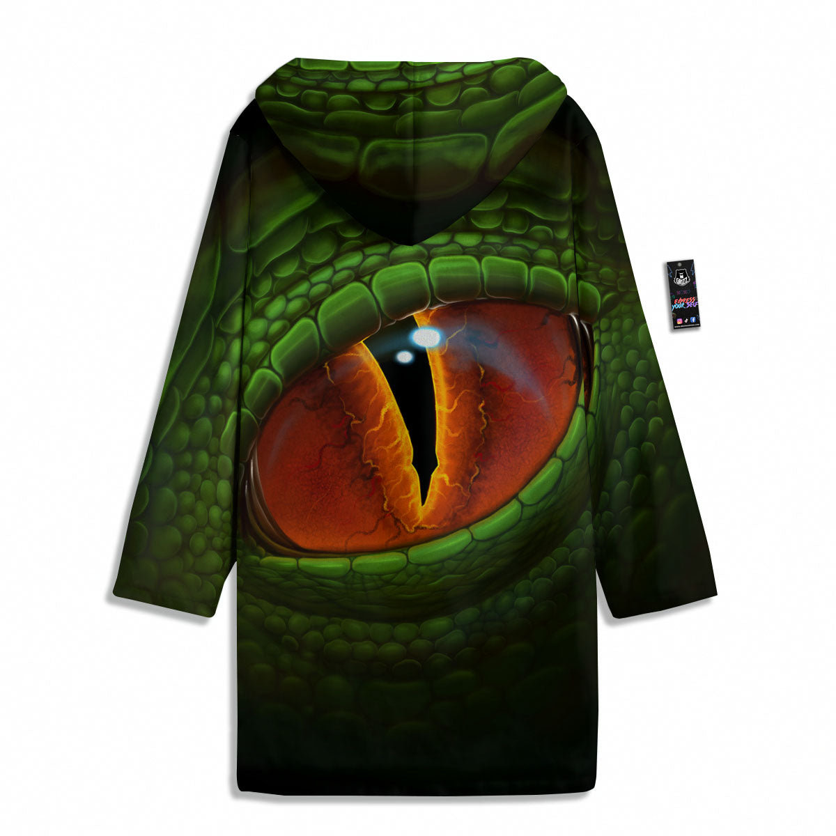 Green Dragon's Eye Print Men's Windbreaker Jacket-grizzshop