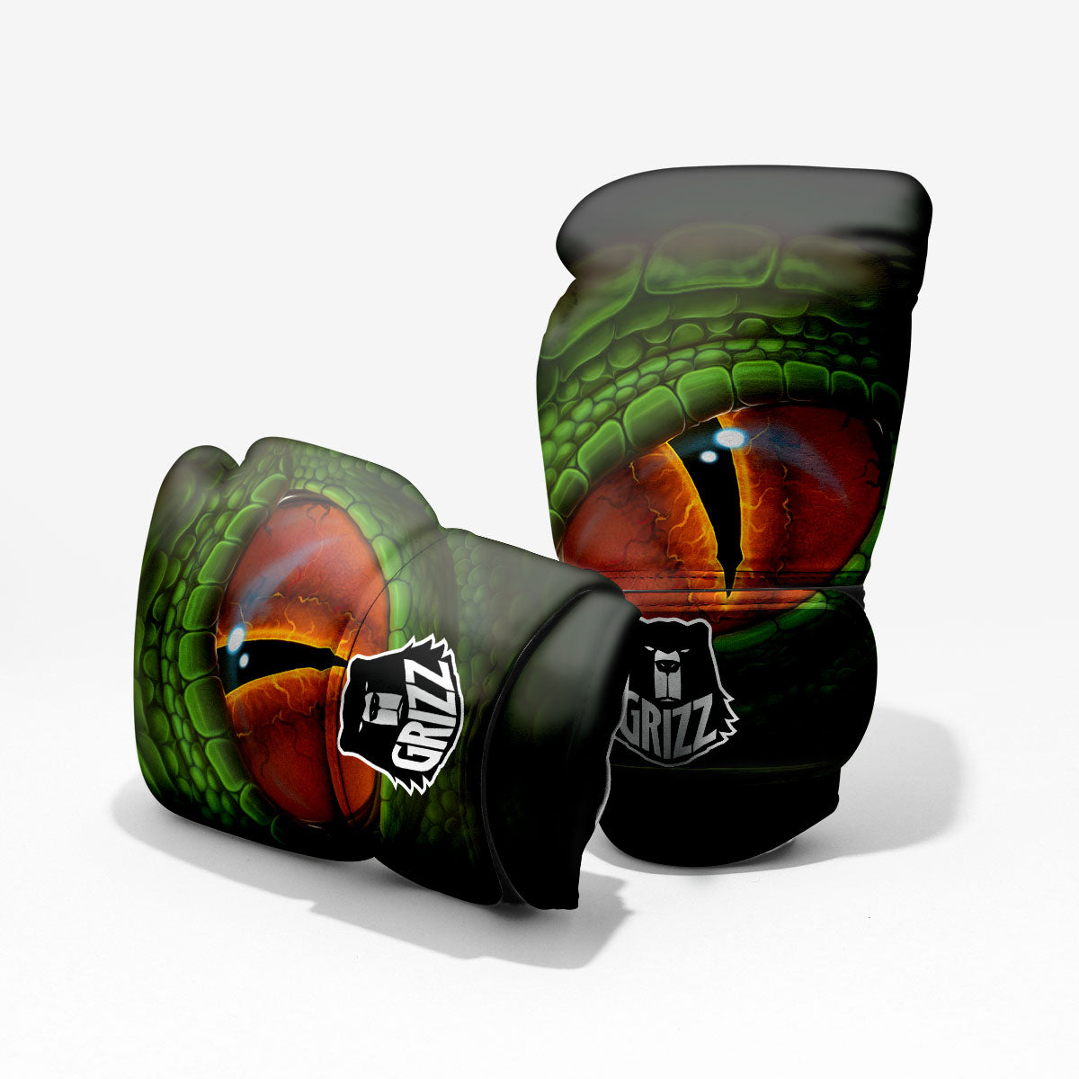 Green Dragon's Eye Print Pro Boxing Glove